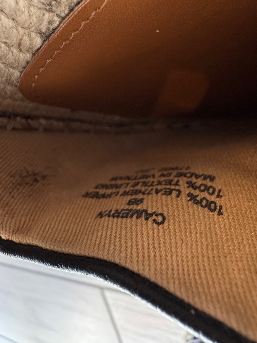 Ralph Lauren Black Leather Espadrille Slip-ons. Women’s size 9 - Picture 9 of 11